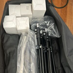 Black Tripod Stand Set